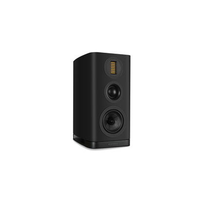 Wharfedale EVO 5.2 Regallautsprecher Schwarz matt Schrägansicht von der Gegenseite
