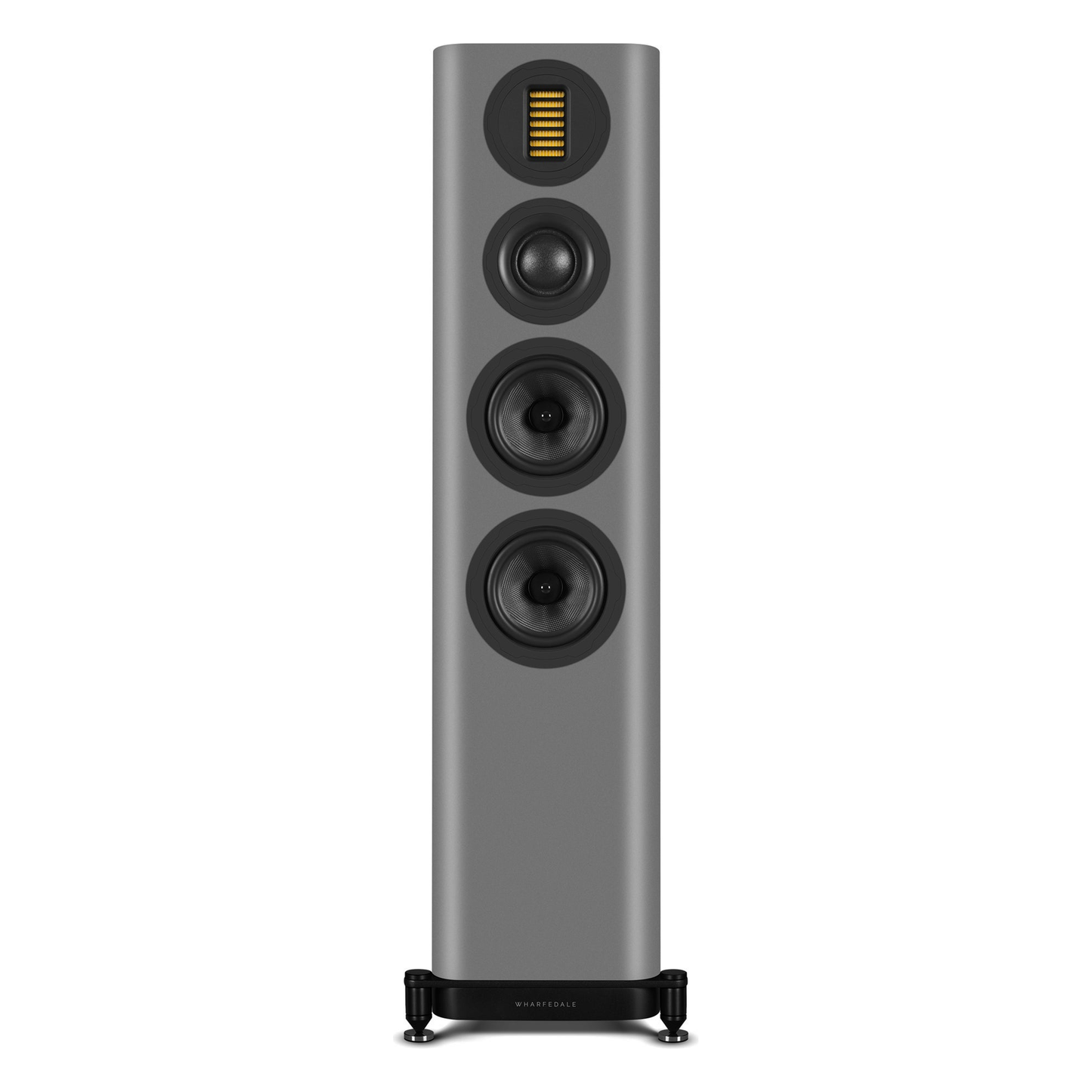 Wharfedale EVO 5.3 Standlautsprecher Lunar Grey matt Frontansicht ohne Abdeckung