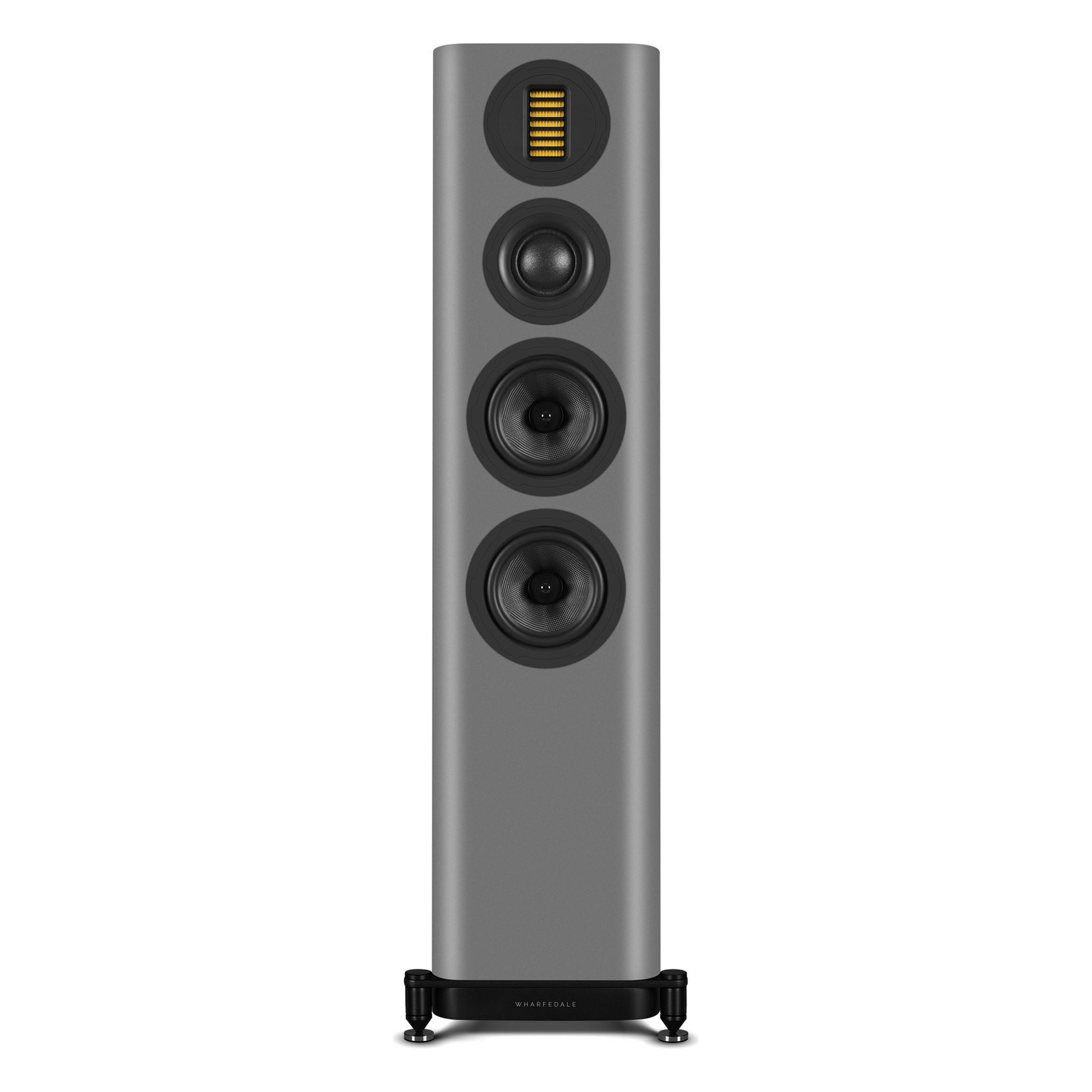 Wharfedale EVO 5.3 Standlautsprecher Lunar Grey matt Frontansicht ohne Abdeckung