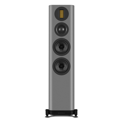 Wharfedale EVO 5.3 Standlautsprecher Lunar Grey matt Frontansicht ohne Abdeckung