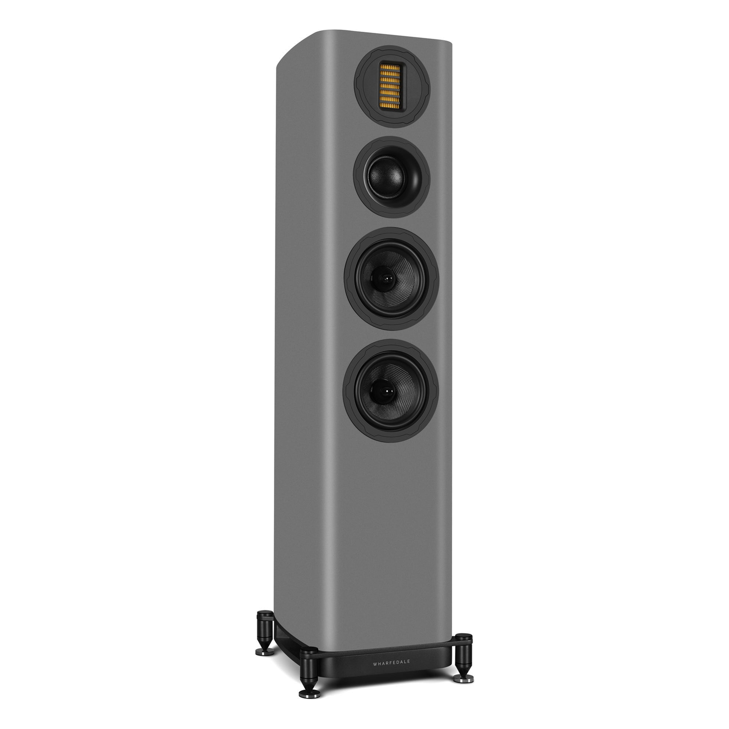 Wharfedale EVO 5.3 Standlautsprecher Lunar Grey matt Schrägansicht von der Gegenseite