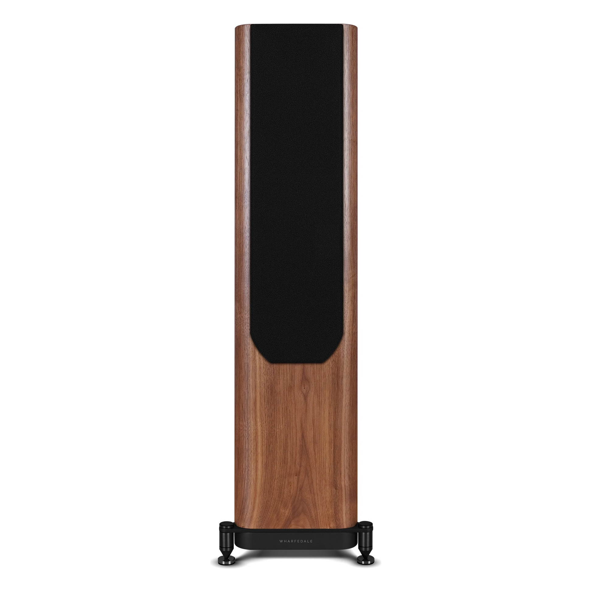 Wharfedale EVO 5.3 Standlautsprecher Nussbaum Frontansicht mit Abdeckung