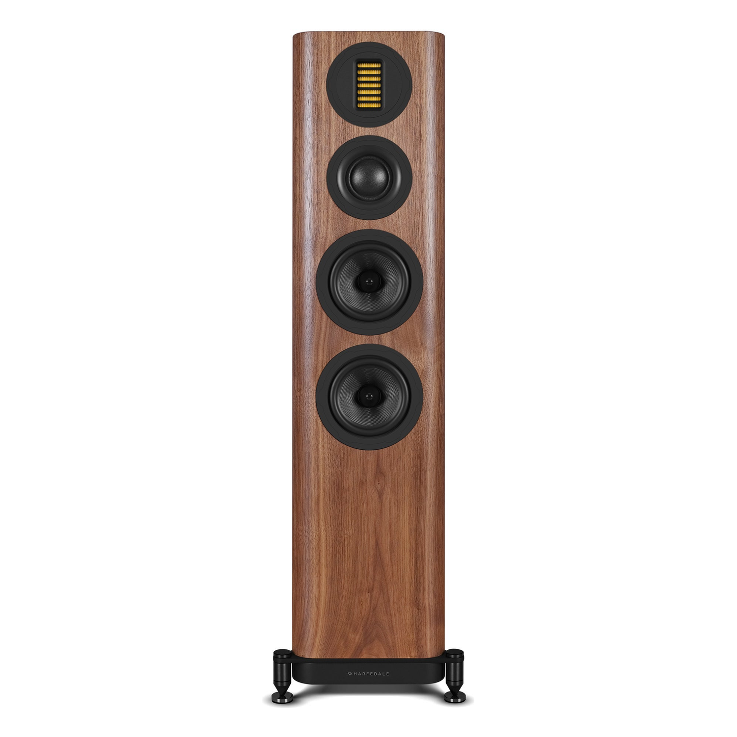 Wharfedale EVO 5.3 Standlautsprecher Nussbaum Frontansicht ohne Abdeckung