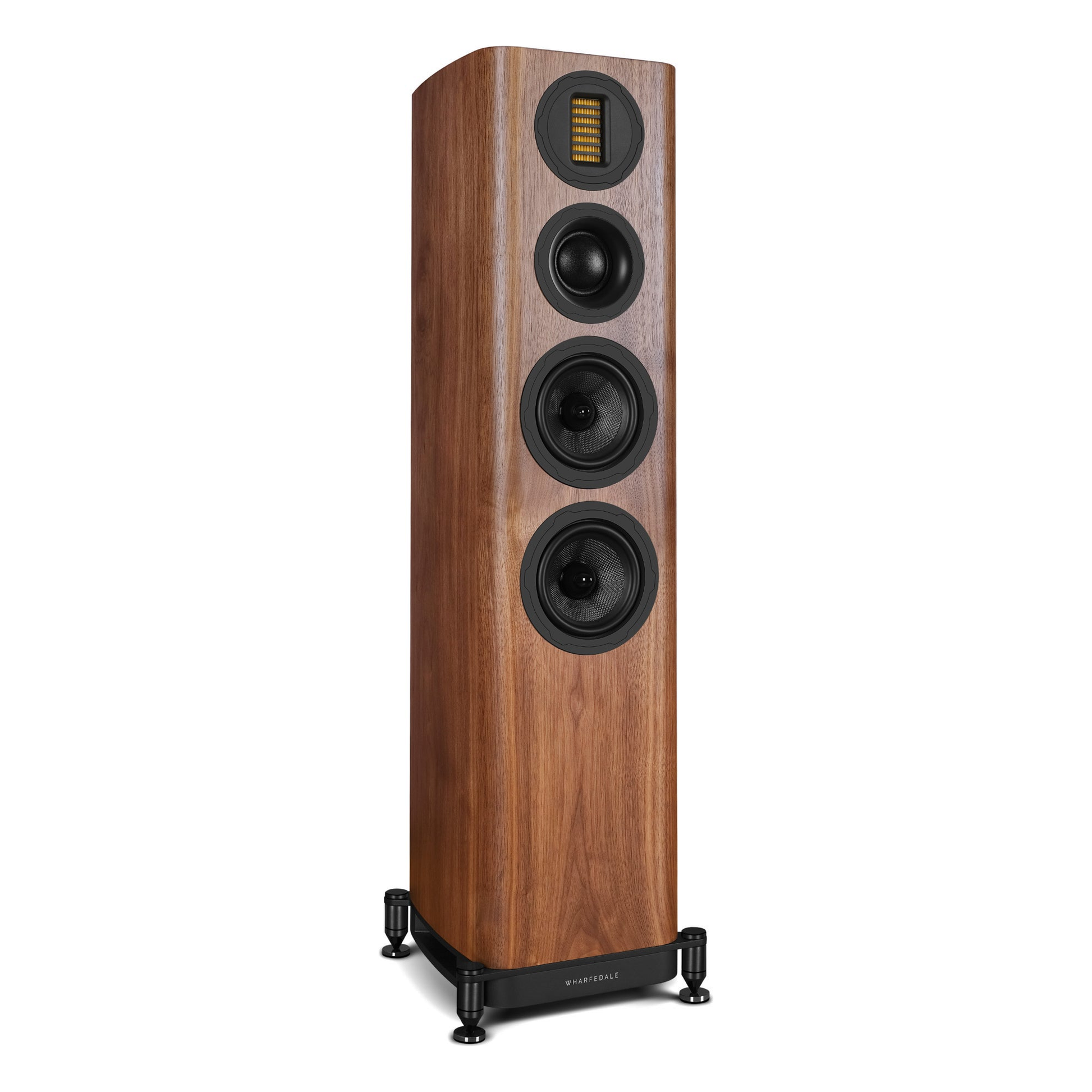 Wharfedale EVO 5.3 Standlautsprecher Nussbaum Schrägansicht von der Gegenseite