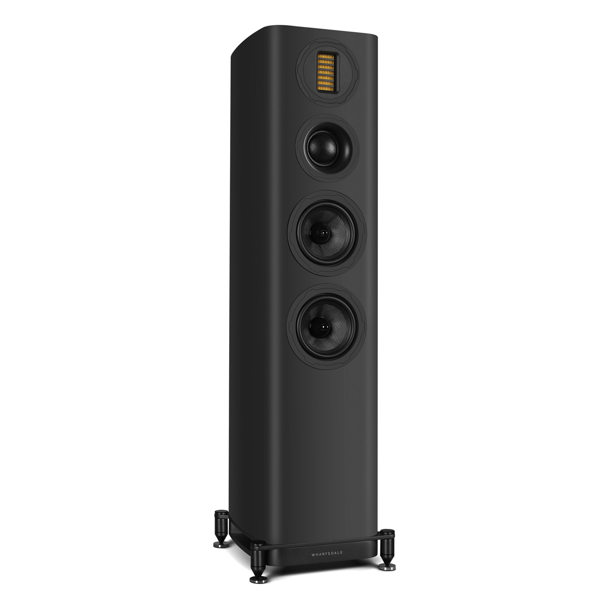 Wharfedale EVO 5.3 Standlautsprecher Schwarz matt Schrägansicht von der Gegenseite