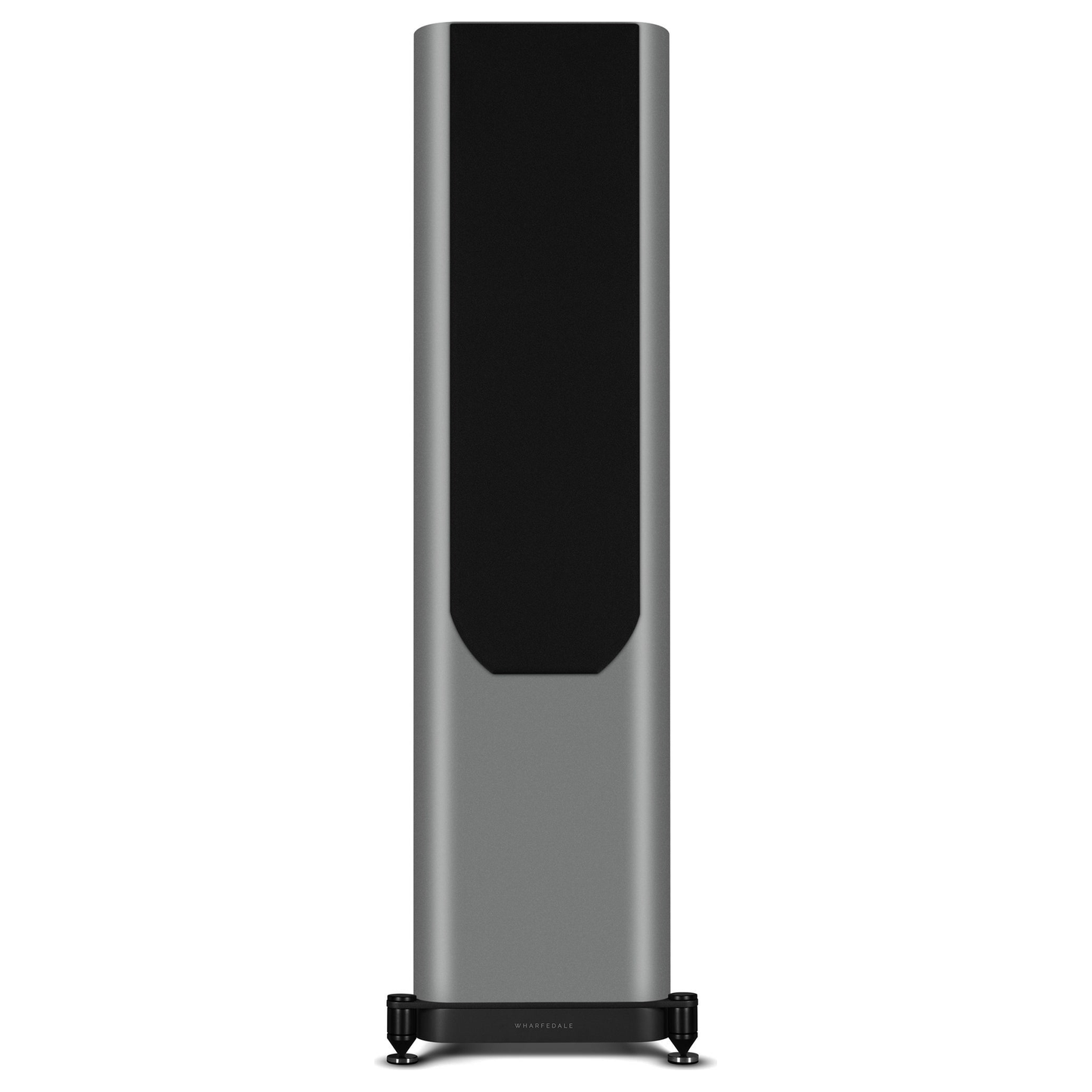 Wharfedale EVO 5.4 Standlautsprecher Lunar Grey matt Frontansicht mit Abdeckung