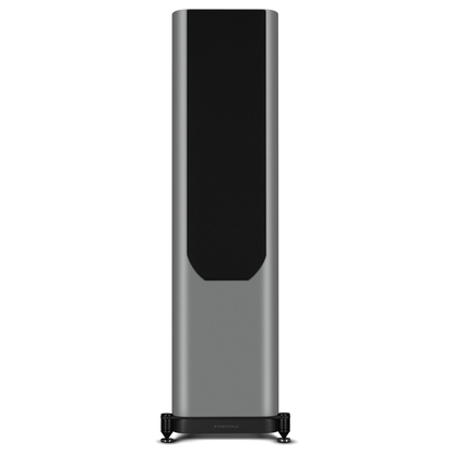 Wharfedale EVO 5.4 Standlautsprecher Lunar Grey matt Frontansicht mit Abdeckung