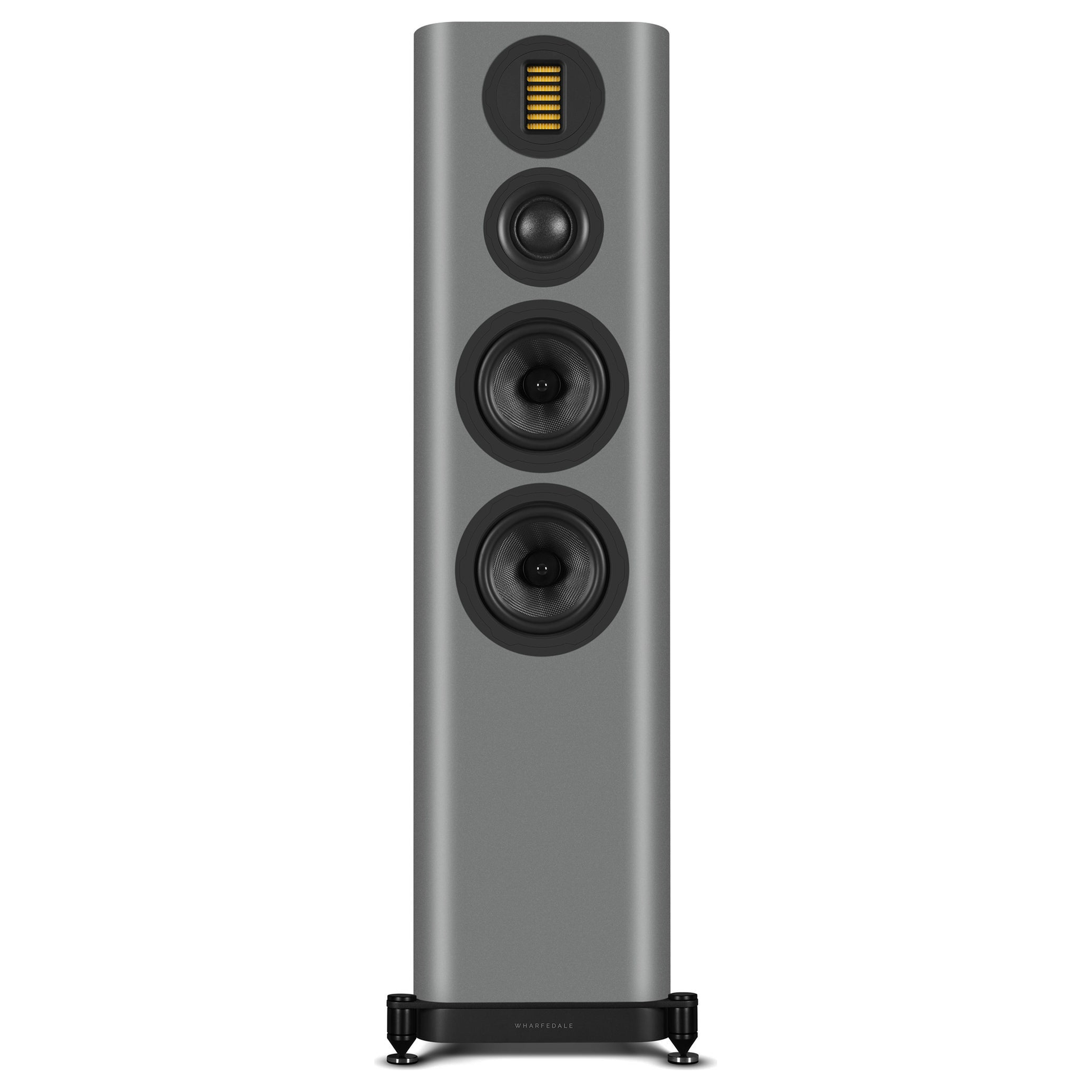 Wharfedale EVO 5.4 Standlautsprecher Lunar Grey matt Frontansicht ohne Abdeckung