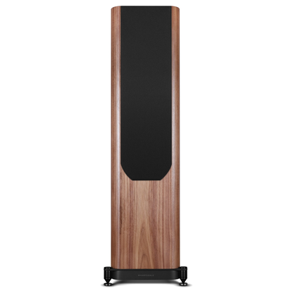 Wharfedale EVO 5.4 Standlautsprecher Nussbaum Frontansicht mit Abdeckung