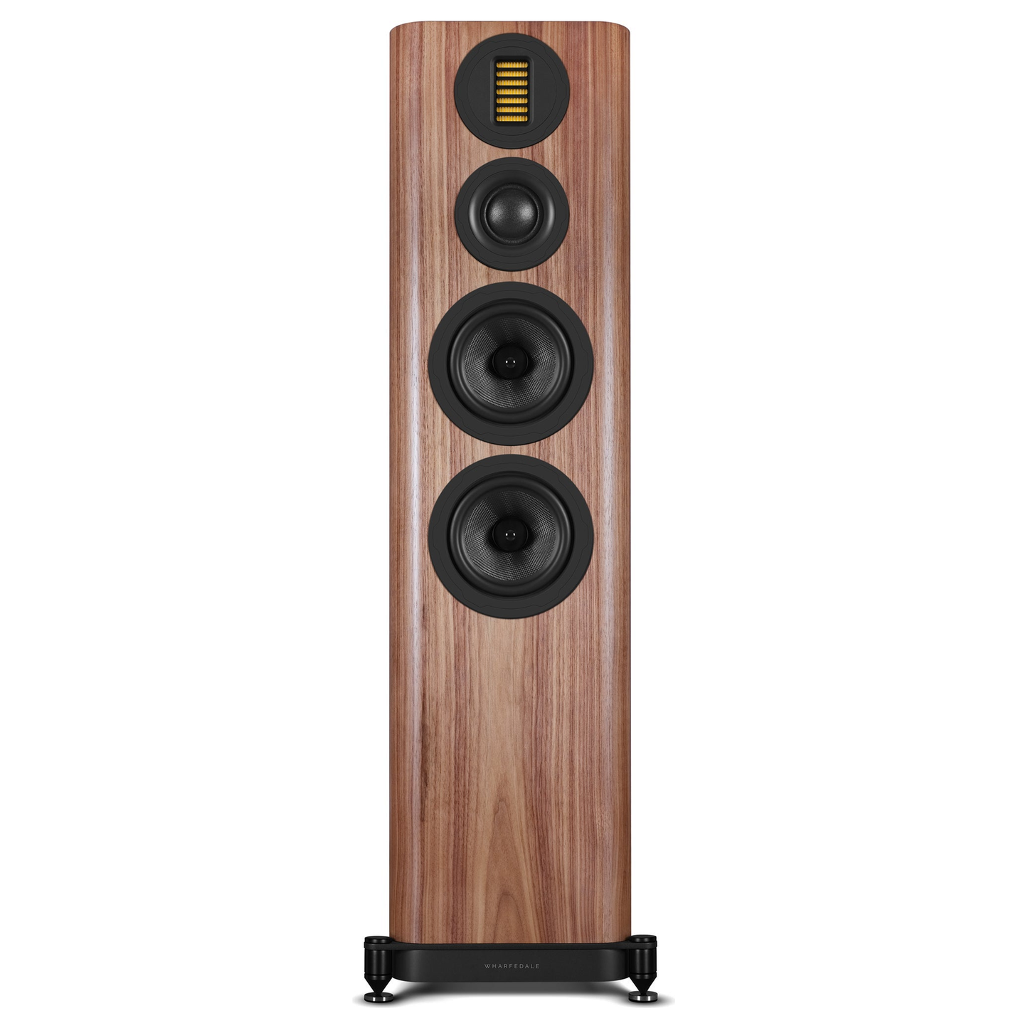 Wharfedale EVO 5.4 Standlautsprecher Nussbaum Frontansicht ohne Abdeckung