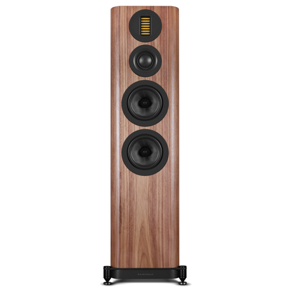 Wharfedale EVO 5.4 Standlautsprecher Nussbaum Frontansicht ohne Abdeckung