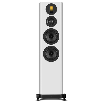 Wharfedale EVO 5.4 Standlautsprecher Weiss matt Frontansicht ohne Abdeckung