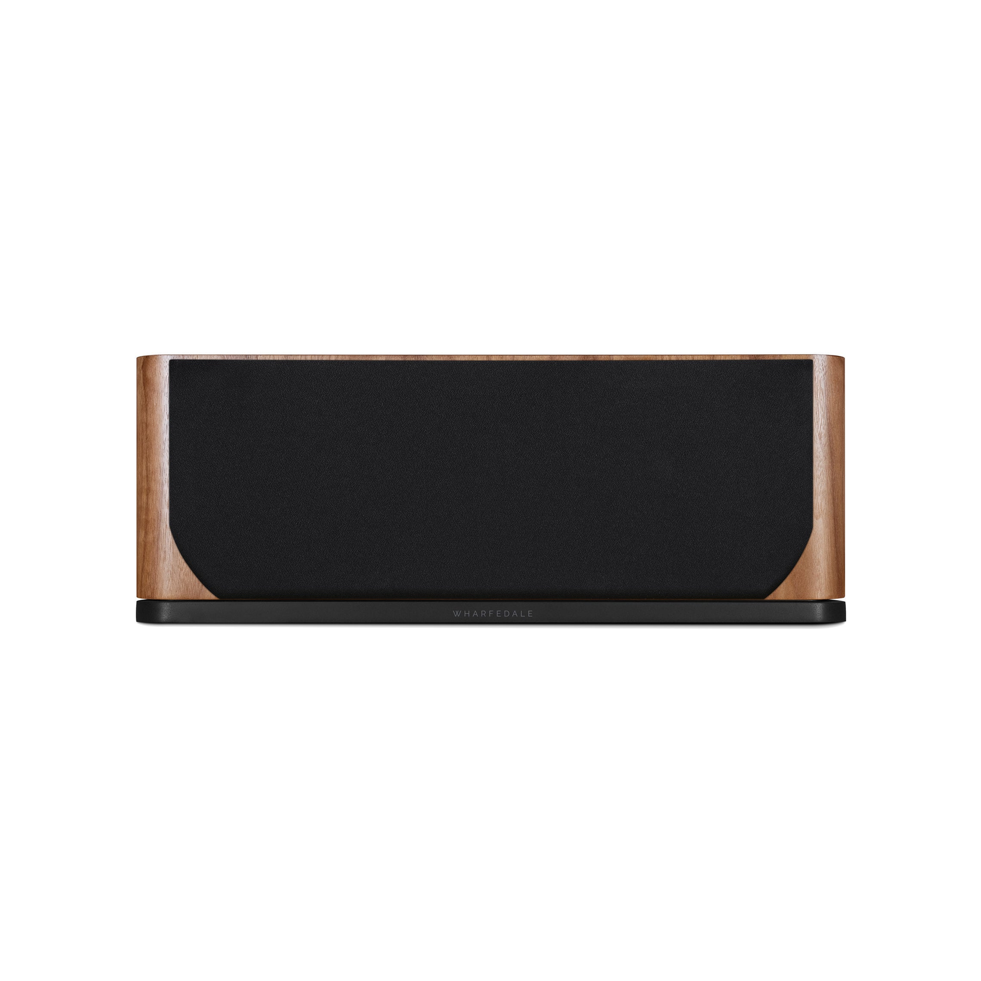 Wharfedale EVO 5.C Center-Lautsprecher Nussbaum Frontansicht mit Abdeckung