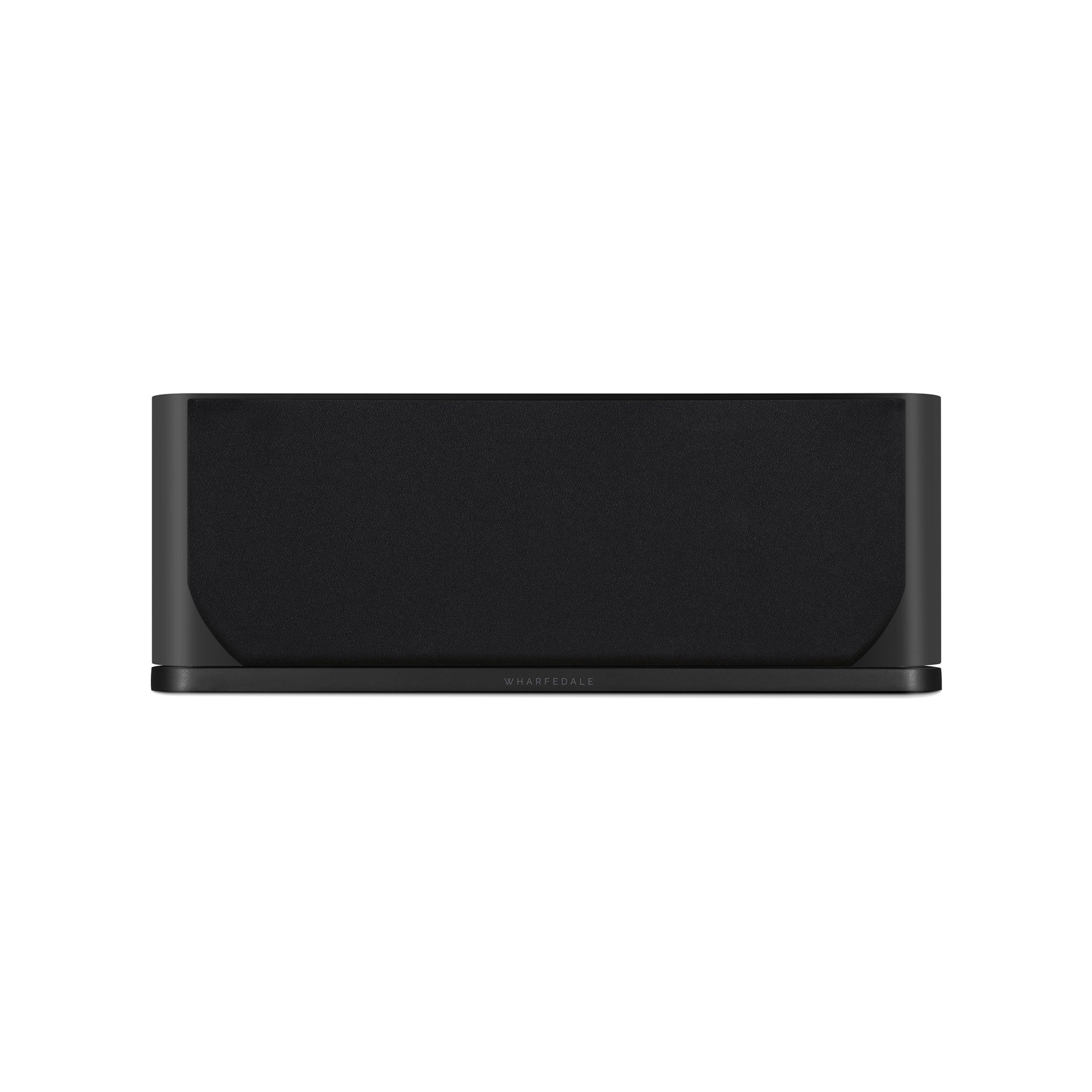 Wharfedale EVO 5.C Center-Lautsprecher Schwarz matt Frontansicht mit Abdeckung