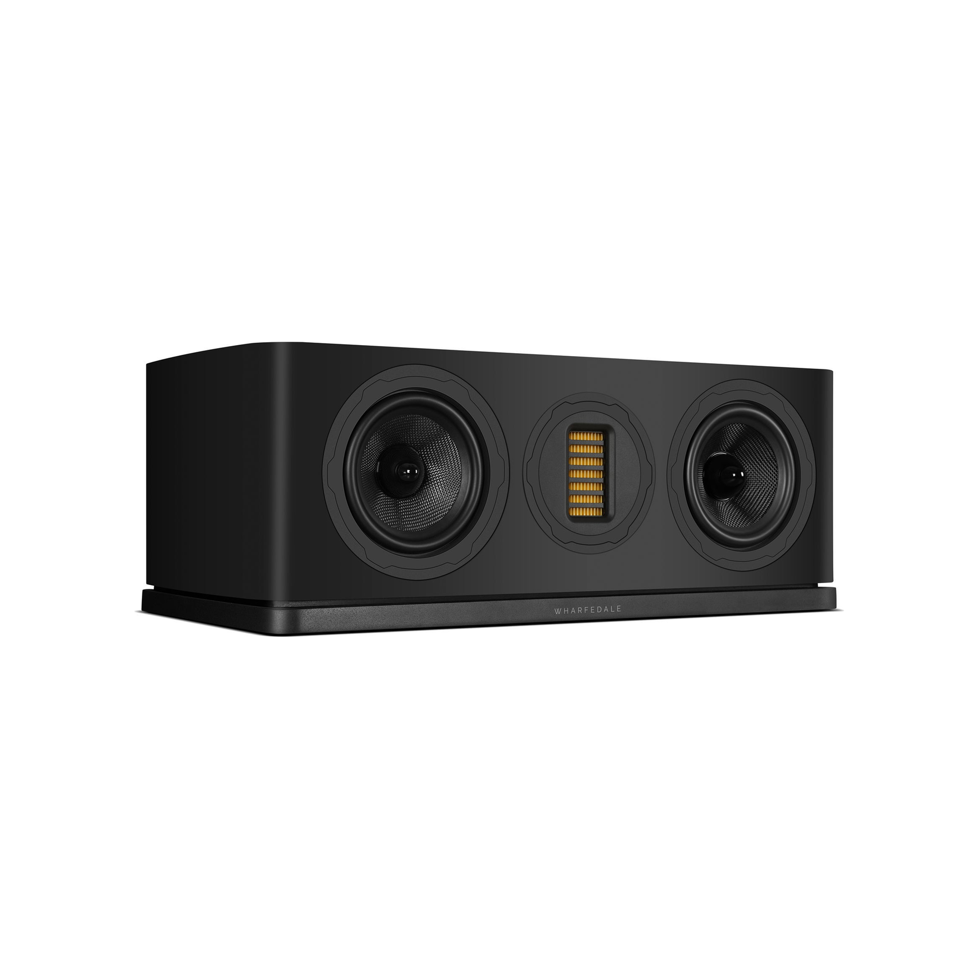 Wharfedale EVO 5.C Center-Lautsprecher Schwarz matt Schrägansicht von der Gegenseite