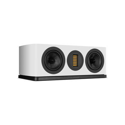 Wharfedale EVO 5.C Center-Lautsprecher Weiss matt Schrägansicht von der Gegenseite