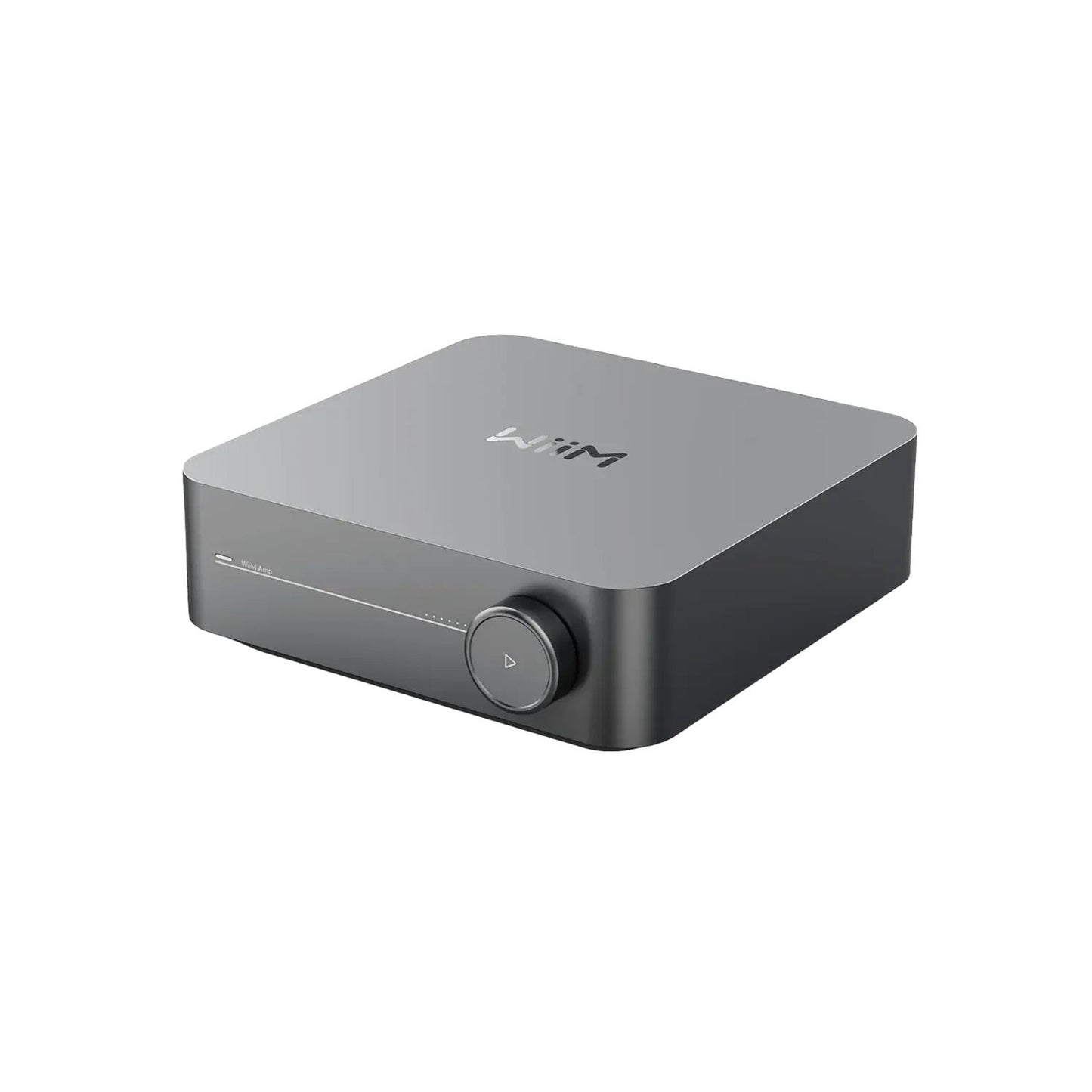 WiiM Amp Streaming-Verstärker Space Gray Frontansicht 2 schräg von oben
