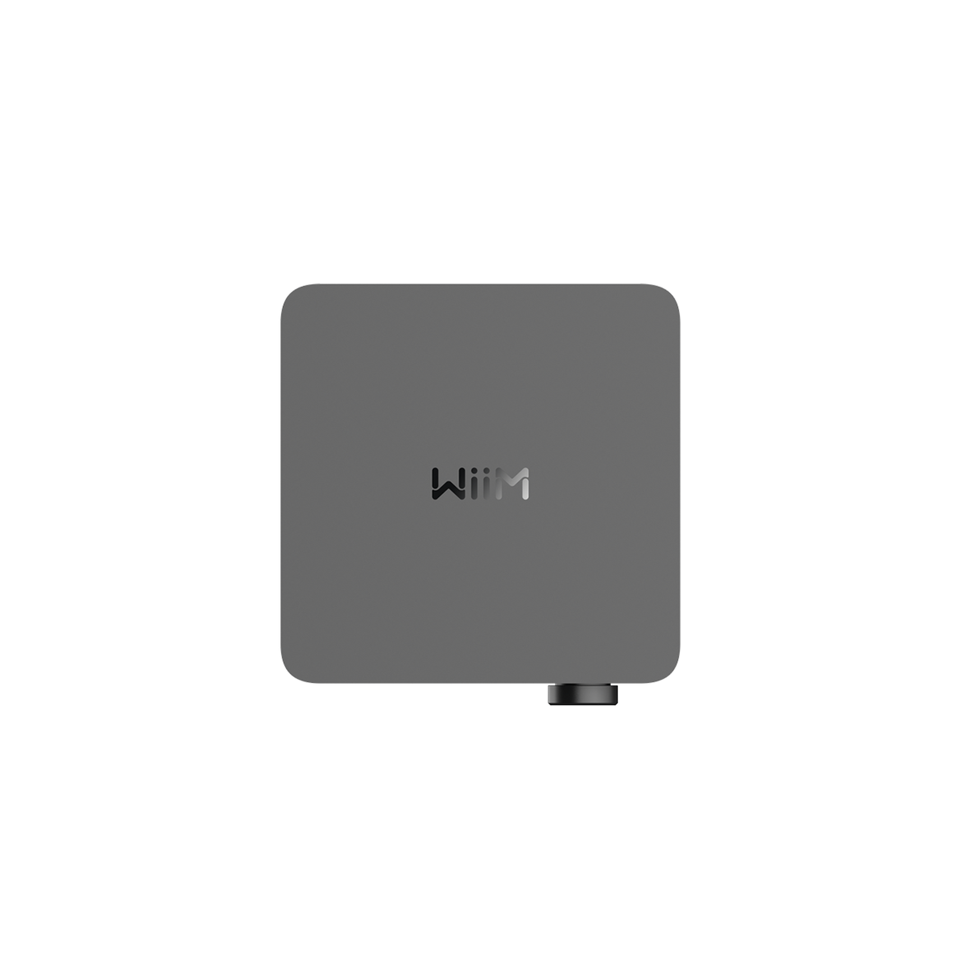 WiiM Amp Ultra Streaming-Verstärker Silber Draufsicht auf das Aluminiumgehäuse