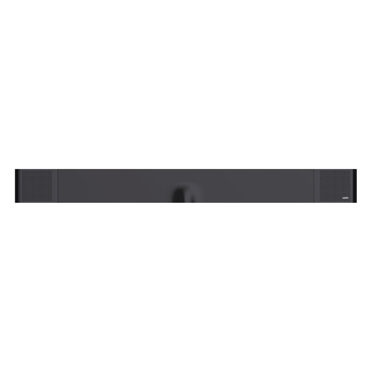 WiiM Bar Dolby-Atmos-Soundbar Glossy Black Draufsicht mit Atmos-Höhentreibern und WiiM-Logo