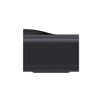 WiiM Bar Dolby-Atmos-Soundbar Glossy Black Seitenansicht des Gehäuseprofils