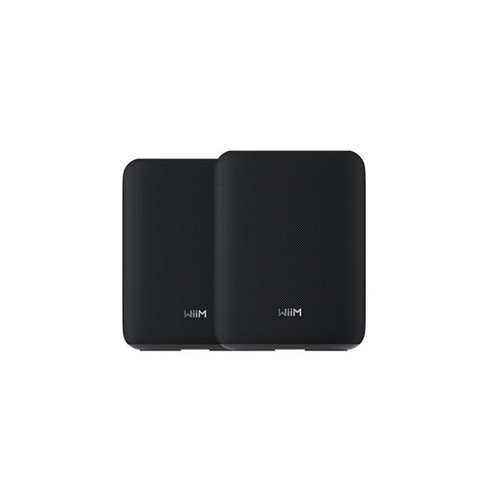 WiiM Sound Lite Twin-Pack Stereoset Schwarz Stereopaar zwei Lautsprecher nebeneinander