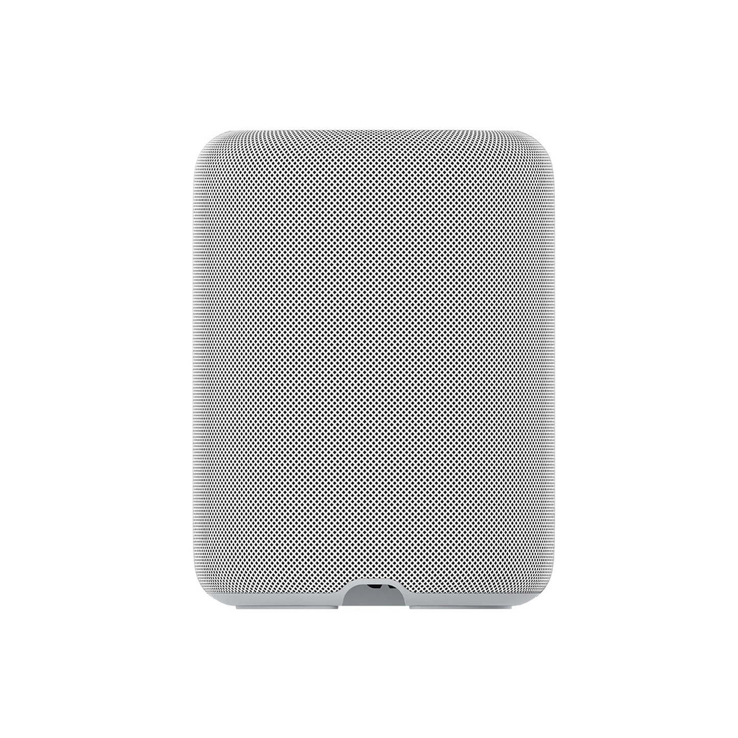WiiM Sound Lite Twin-Pack Stereoset Weiss Rückansicht auf das Stoffgitter