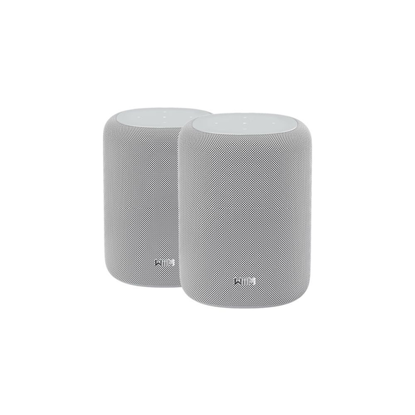 WiiM Sound Lite Twin-Pack Stereoset Weiss Stereopaar zwei Lautsprecher nebeneinander