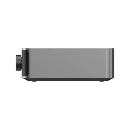 WiiM Ultra Netzwerk-Streamer Silber Seitenansicht des Aluminiumgehäuses