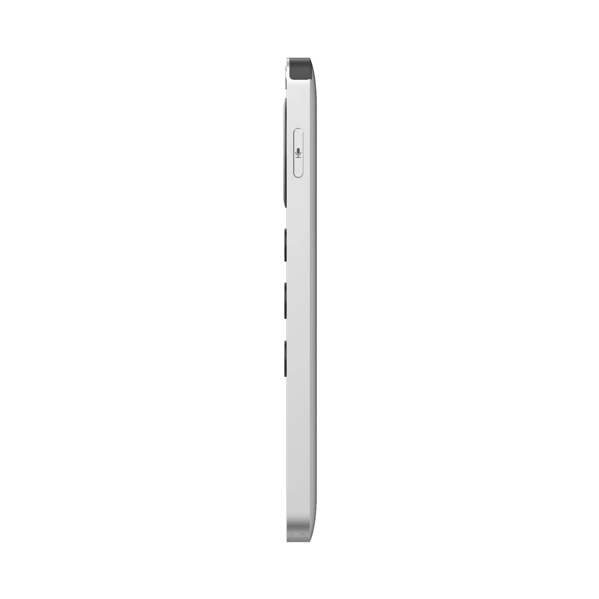 WiiM Voice Remote 2 Sprachfernbedienung Seitenansicht des Aluminium-Unibody