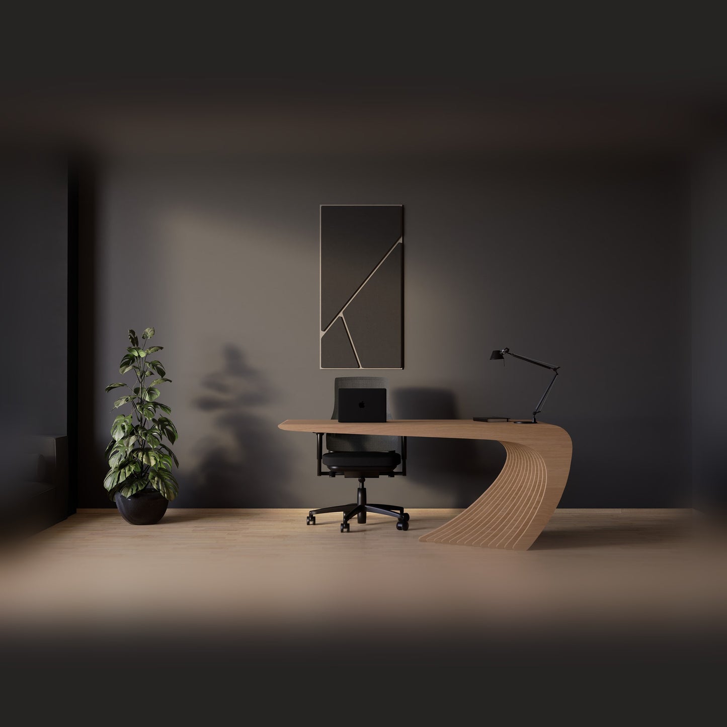 Woodbang Fractal PET-Filz Akustikpaneel Lifestyle Büro, Grösse L