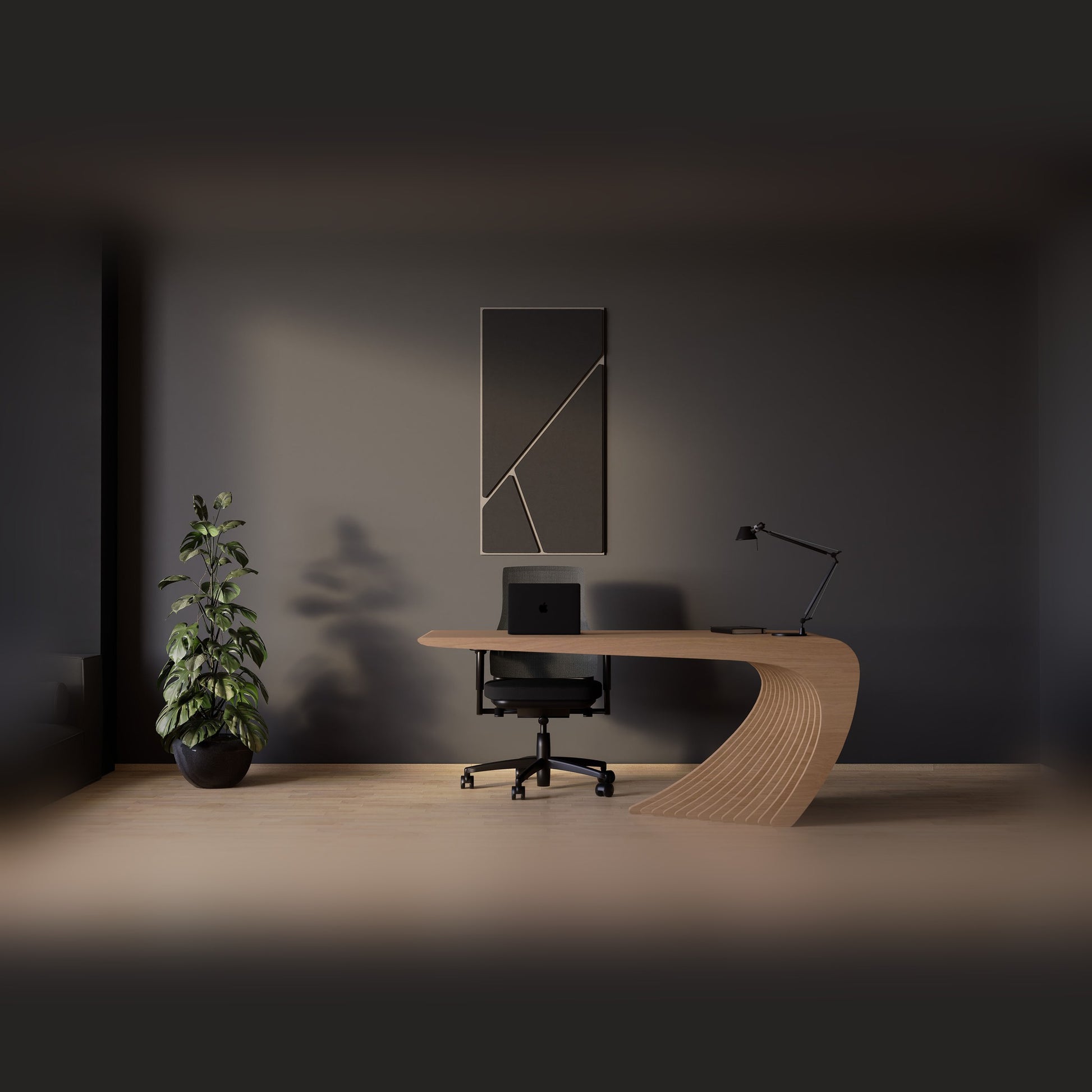 Woodbang Fractal PET-Filz Akustikpaneel Lifestyle Büro, Grösse L