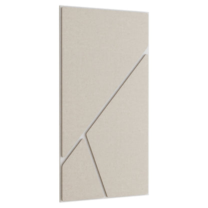 Woodbang Fractal PET-Filz Akustikpaneel Schrägansicht Grösse L, Farbe Beige