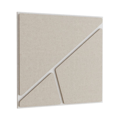 Woodbang Fractal PET-Filz Akustikpaneel Schrägansicht Grösse S, Farbe Beige