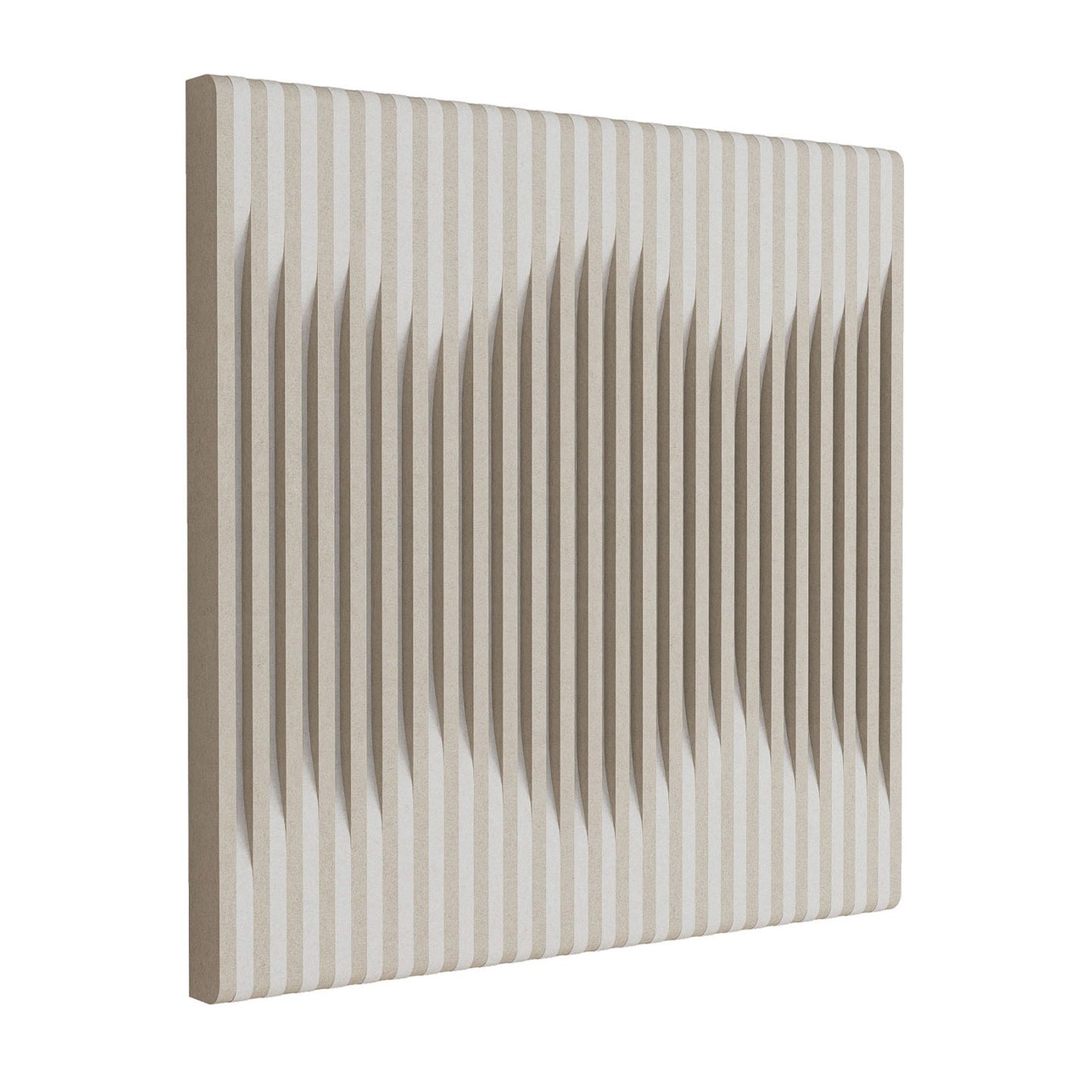 Woodbang Graph PET-Filz Akustikpaneel Schrägansicht Ausführung Boost, Farbe Beige