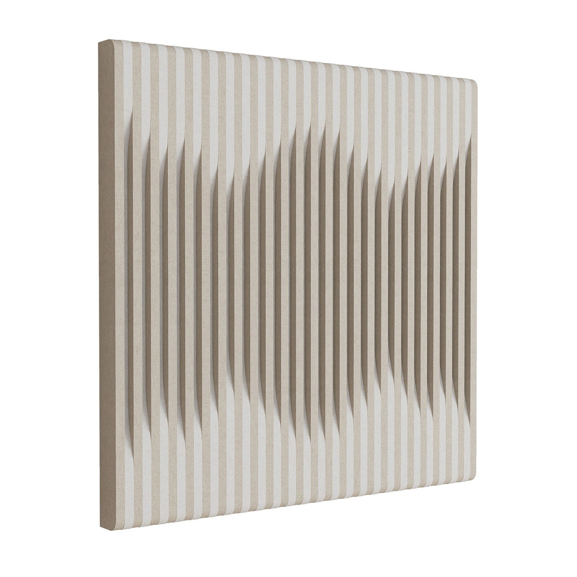 Woodbang Graph PET-Filz Akustikpaneel Schrägansicht Ausführung Boost, Farbe Beige