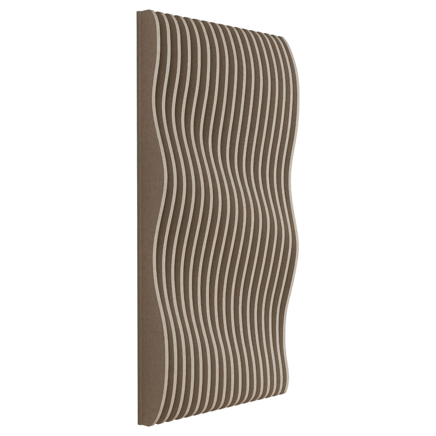 Woodbang Parametric Flow Akustikpaneel XL Schrägansicht Farbe Beige