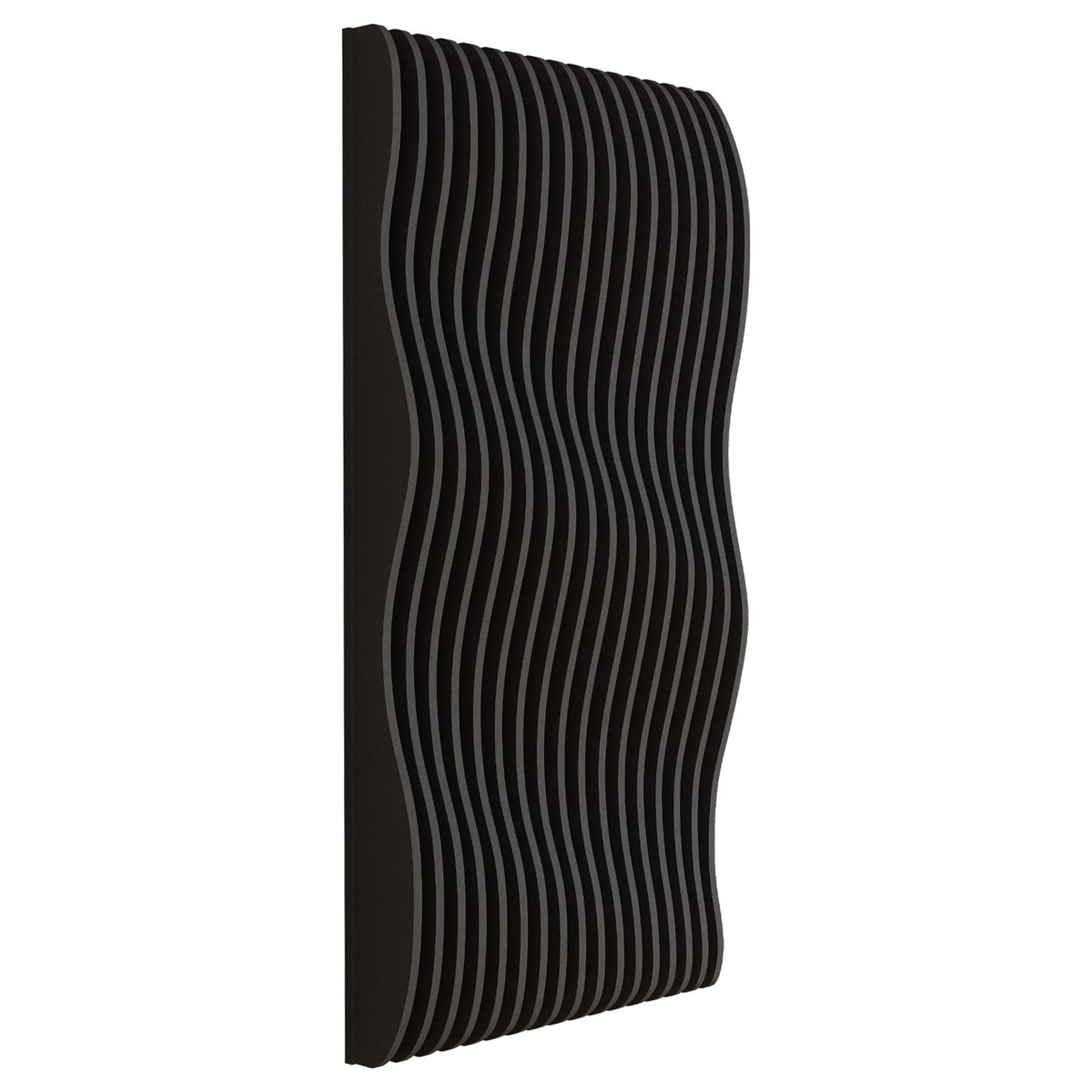 Woodbang Parametric Flow Akustikpaneel XL Schrägansicht Farbe Dark Grey