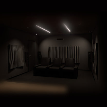 Woodbang Parametric Wave Akustikpaneel Lifestyle Heimkino, Modell Even