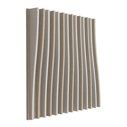 Woodbang Parametric Wave Akustikpaneel Schrägansicht Modell Standard, Farbe Beige