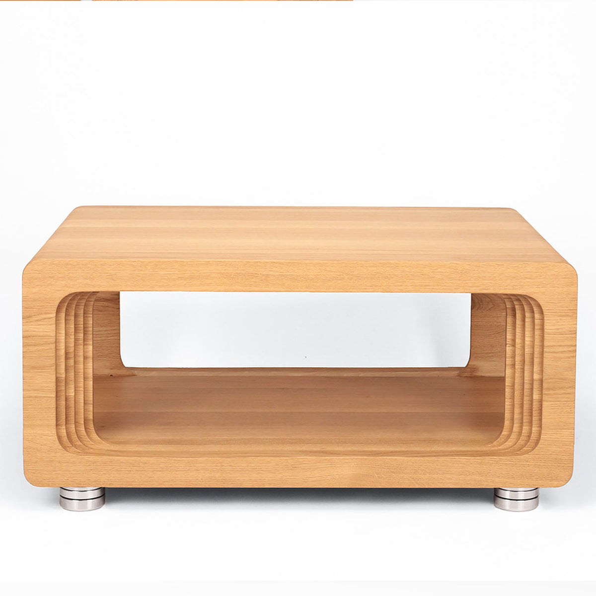 Woodbang Qlimax Extatic HiFi-Rack Eiche Frontansicht Nahaufnahme