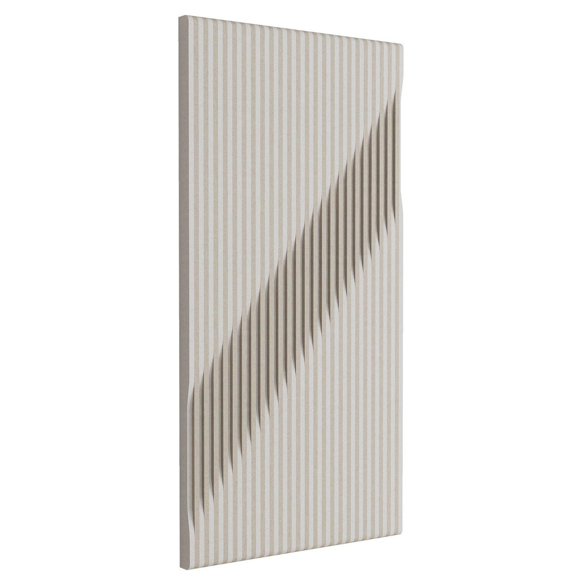 Woodbang V Serie PET-Filz Akustikpaneel Schrägansicht Ausführung Boost, Grösse L, Farbe Beige