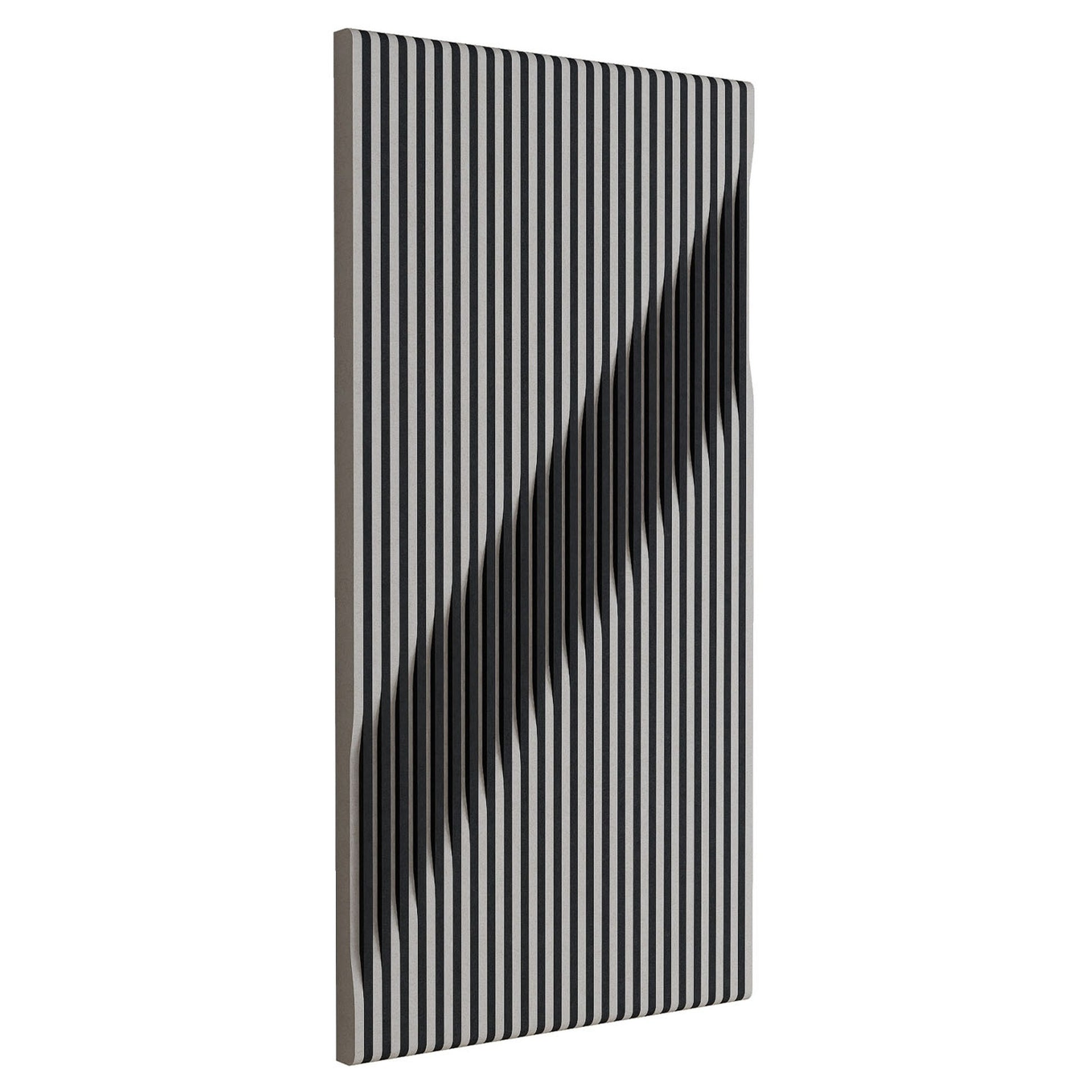 Woodbang V Serie PET-Filz Akustikpaneel Schrägansicht Ausführung Boost, Grösse L, Farbe Dunkelgrau