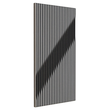 Woodbang V Serie PET-Filz Akustikpaneel Schrägansicht Ausführung Boost, Grösse L, Farbe Dunkelgrau