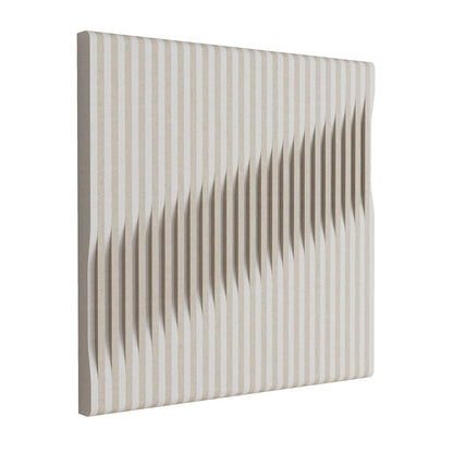 Woodbang V Serie PET-Filz Akustikpaneel Schrägansicht Ausführung Boost, Grösse S, Farbe Beige