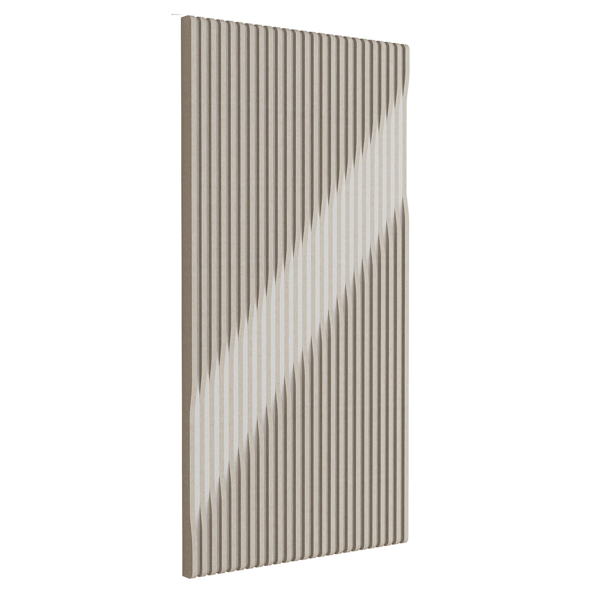 Woodbang V Serie PET-Filz Akustikpaneel Schrägansicht Ausführung Cut, Grösse L, Farbe Beige
