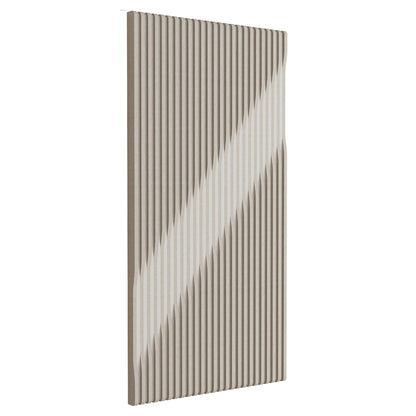 Woodbang V Serie PET-Filz Akustikpaneel Schrägansicht Ausführung Cut, Grösse L, Farbe Beige