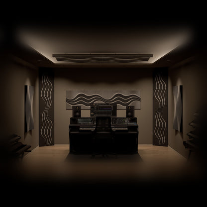 Woodbang Wave PET-Filz Akustikpaneel Lifestyle Tonstudio