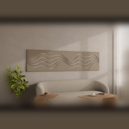 Woodbang Wave PET-Filz Akustikpaneel Lifestyle Wohnzimmer, Grösse S