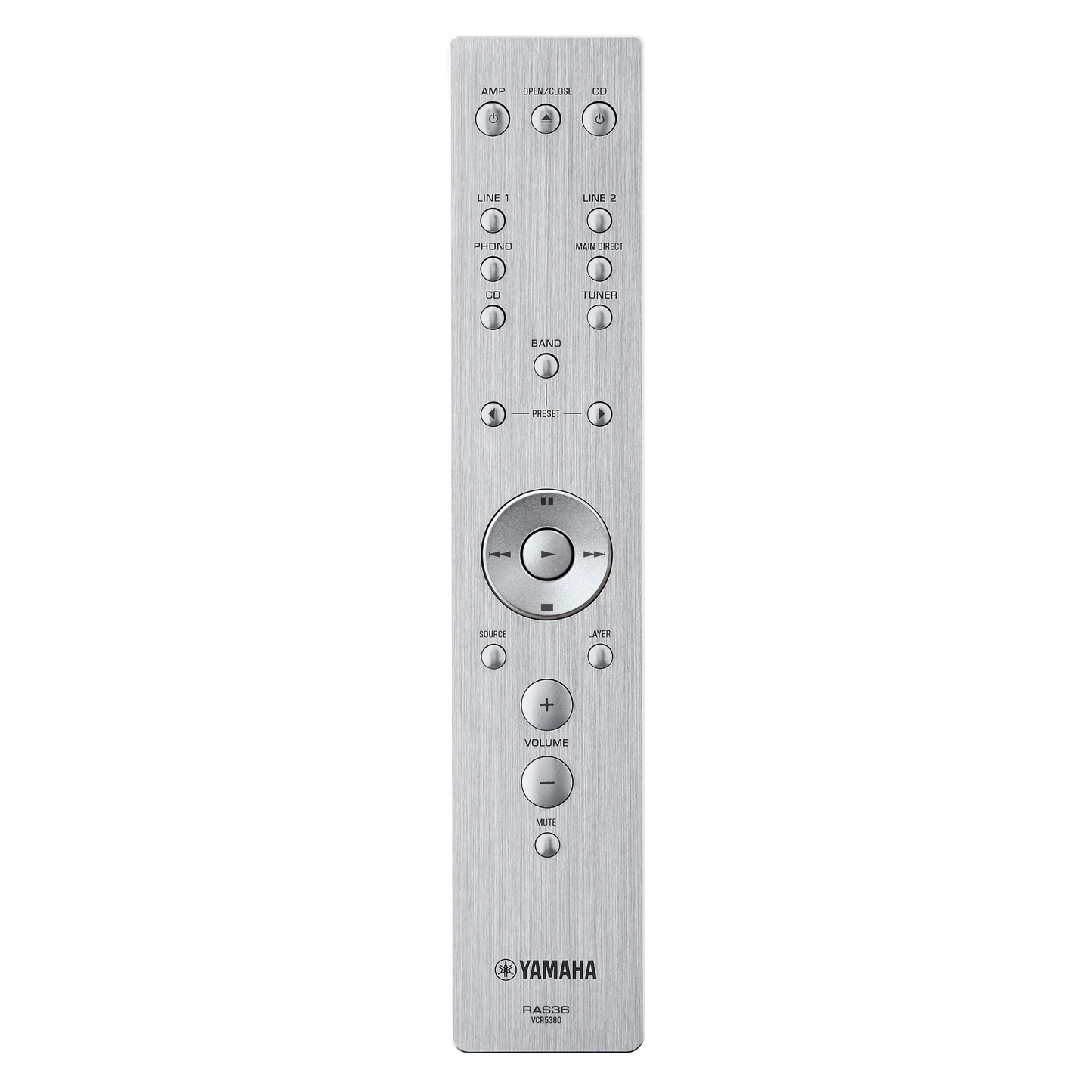 Yamaha A-S1200 High-End-Vollverstärker Silber mitgelieferte Aluminium-Fernbedienung
