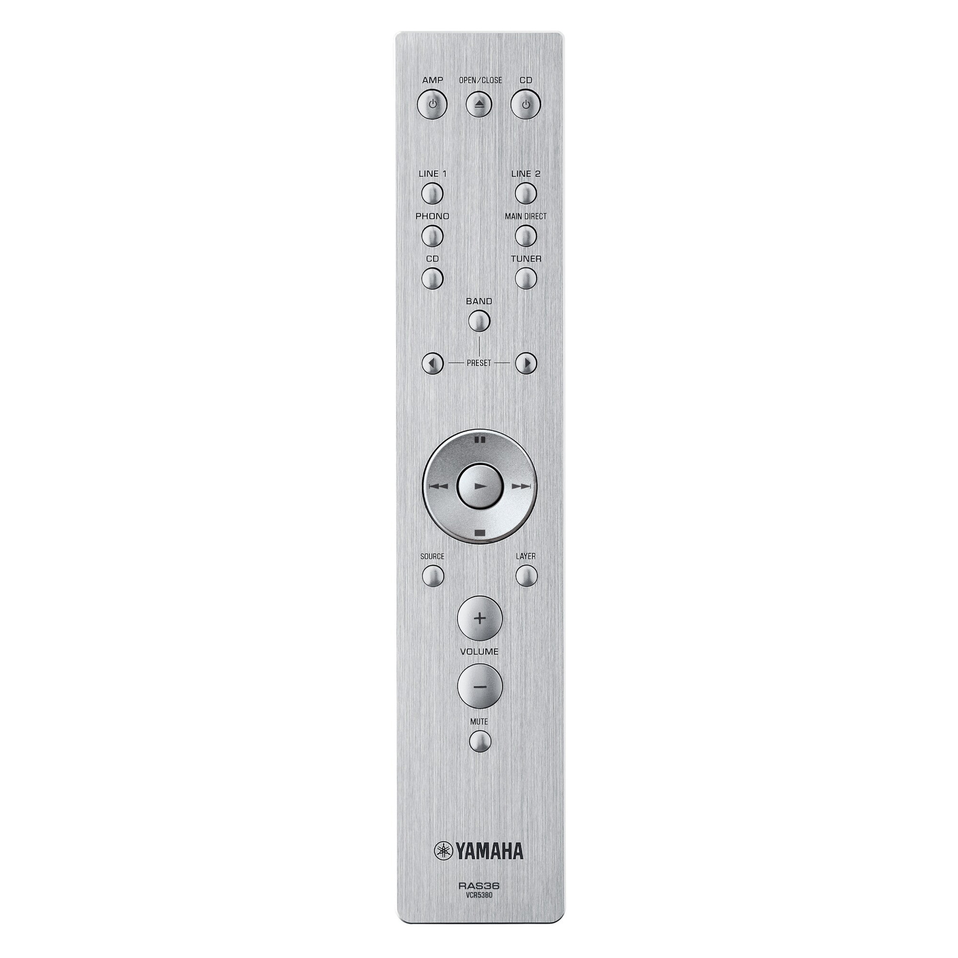 Yamaha A-S1200 High-End-Vollverstärker Silber mitgelieferte Aluminium-Fernbedienung